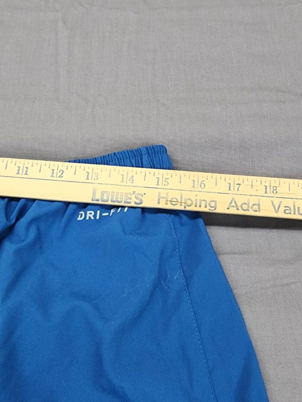 Nike Dri-Fit Athletic Shorts Men's XL Blue Mesh Pockets 9 Inseam Drawstring - Picture 10 of 11